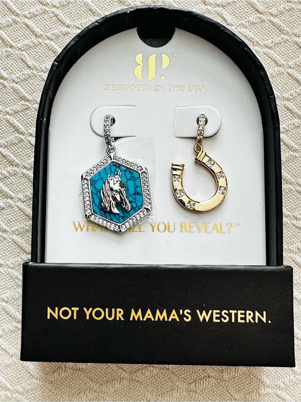 NIB Bomb Party “Ranch Romance” earrings CH18912